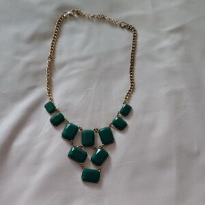 Elegant Gold and Green Necklace